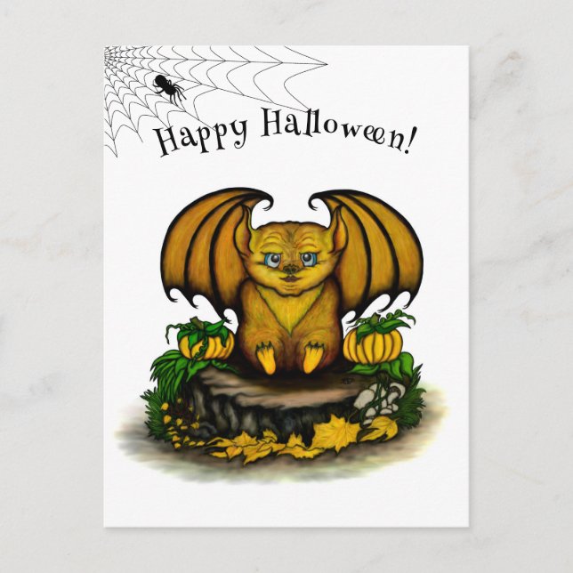 Postal Festiva Cute Halloween Bat (Anverso)