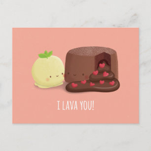 Postal Festiva Cute I Lava You divertido día de San Valentín jueg