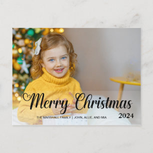 Postal Festiva Cute Merry Christmas 2024