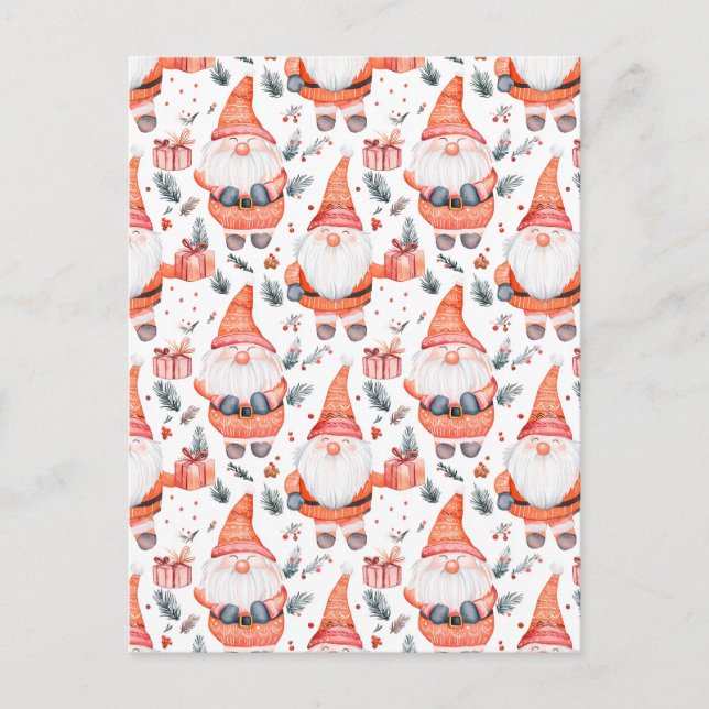 Postal Festiva Cute Navidades Santa Claus (Anverso)