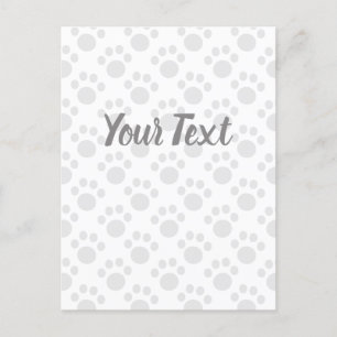 Postal Festiva Cute Puppy Paw Pattern