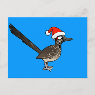 Postal Festiva Cute Roadrunner Santa Claus