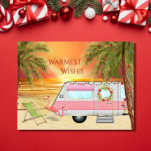 Cute RV Camper Warmest Wings Beach Navidades