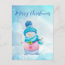Postal Festiva Cute Snowman