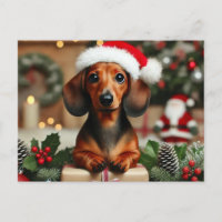 Cute Xmas Dachshund