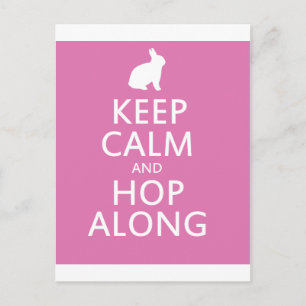 Postal Festiva Cuto Easter Bunny Hop Along