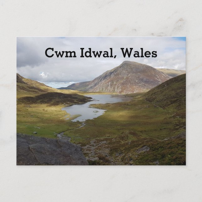 Postal Festiva Cwm Idwal, Gales (Anverso)