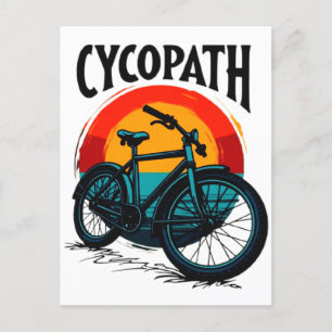 Postal Festiva Cycopath: Bicicleta energética con té gráfico al a