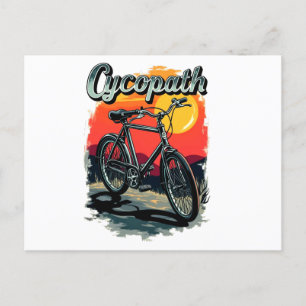 Postal Festiva Cycopath: diseño de bicicleta de puesta de sol