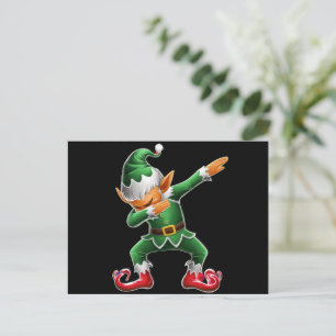 Postal Festiva Dabbing Elf Costume Navidades Squad Xmas