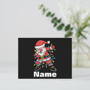 Postal Festiva Dabbing Santa Funny Navidades personalizados regal