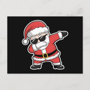 Postal Festiva Dabbing Santa Xmas enciende regalos de Navidades i