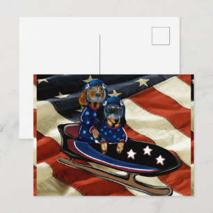 POSTAL FESTIVA DACHSHUND 