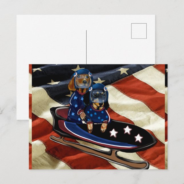 POSTAL FESTIVA DACHSHUND  (Anverso / Reverso)