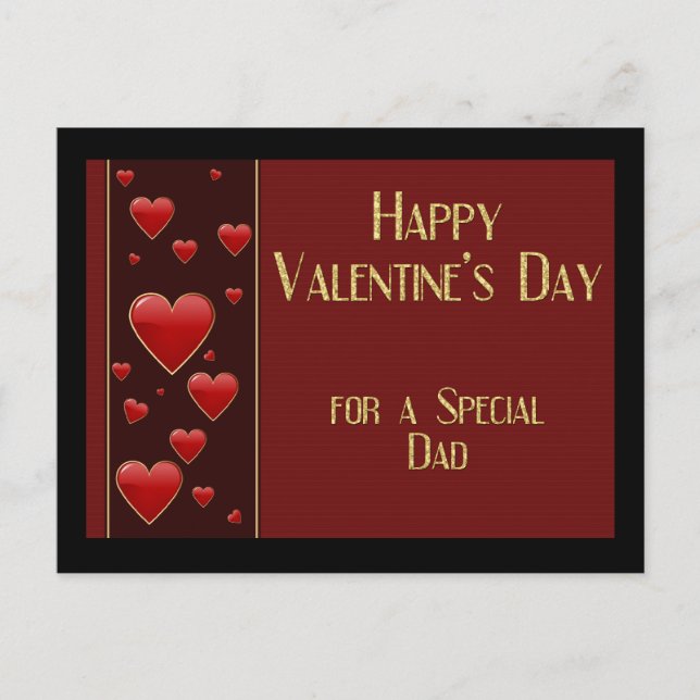 Postal Festiva Dad Valentine Postcard (Anverso)