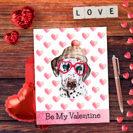 Postal Festiva Dálmata Divertido Sé Mi San Valentín Perro Día de 