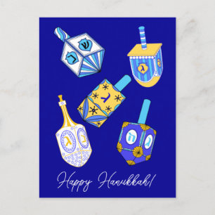 Postal Festiva Dancing Dreidels Hanukkah
