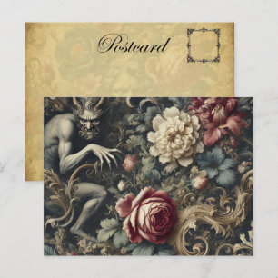 Postal Festiva Danos de la Decadencia - Diseño floral gótico