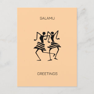 Postal Festiva Danza de la celebración del arte africano