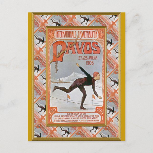 Postal Festiva Davos 1906 (Anverso)