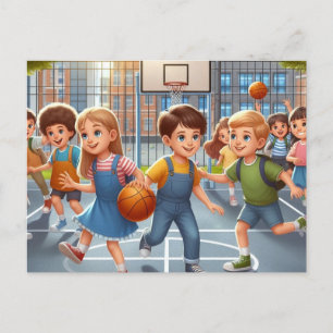 POSTAL FESTIVA DE VUELTA A LOS NIÑOS DE LA ESCUELA