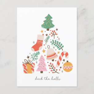 Postal Festiva Deck The Halls Christmas Tree