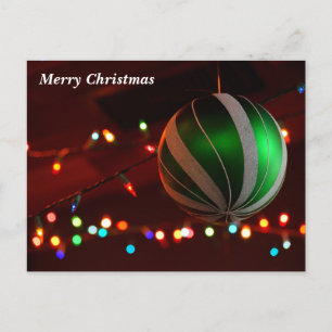 Postal Festiva Decoración de la Bombilla navideña
