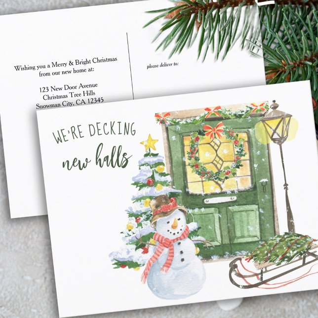 Postal Festiva Decoración de nuevos salones Navidades Puerta vaca (Subido por el creador)