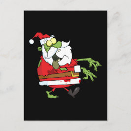 Postal Festiva Decoración divertida de Santa zombie regalos perso