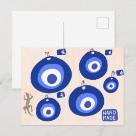 Postal Festiva decoración tradicional griega del ojo malvado con