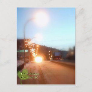 Postal Festiva Decoraciones de vacaciones de invierno - Greenwood