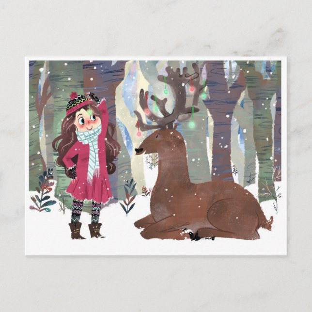 Postal Festiva Decoraciones navideñas (Anverso)