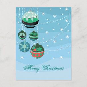 Postal Festiva Decoraciones navideñas