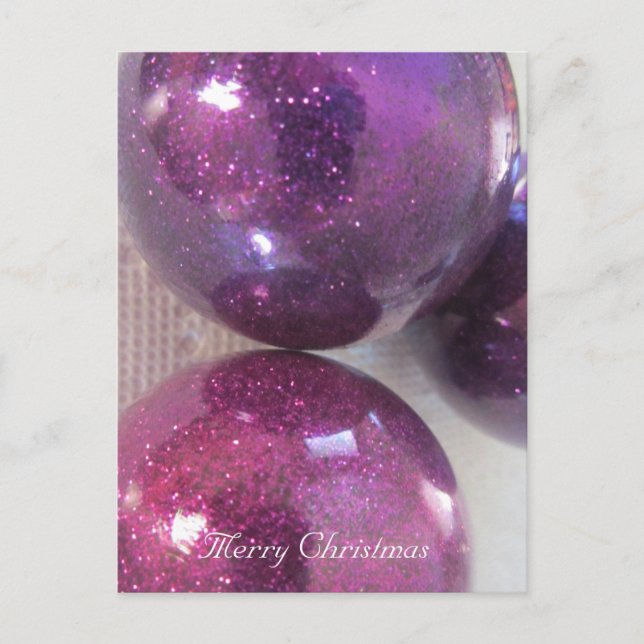 Postal Festiva Decoraciones Purple Christmas (Anverso)