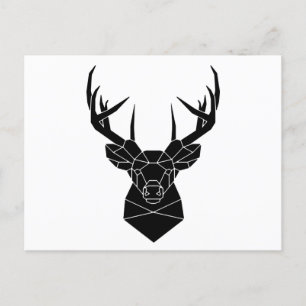 Postal Festiva Deer Head Geometric Ai File Deer Silhouette Stag P