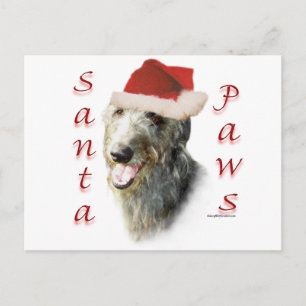 Postal Festiva Deerhound Santa Paws de Escocia