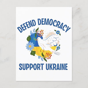 Postal Festiva Defender la democracia apoyar a Ucrania Estadounid