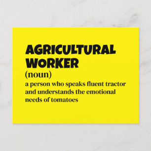 Postal Festiva Definición de trabajador agrícola ingenioso