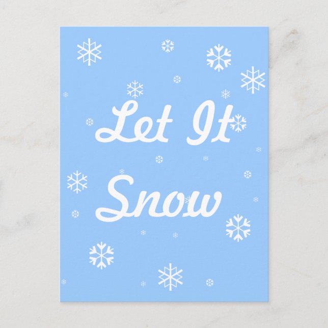 Postal Festiva Dejáis le nevar (Anverso)