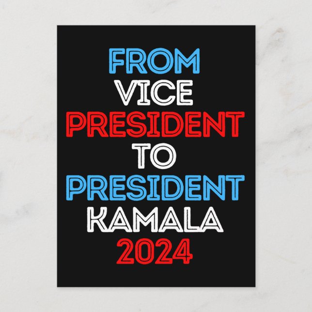 Postal Festiva Del Vicepresidente Al Presidente Kamala 2024 VP Ka (Anverso)
