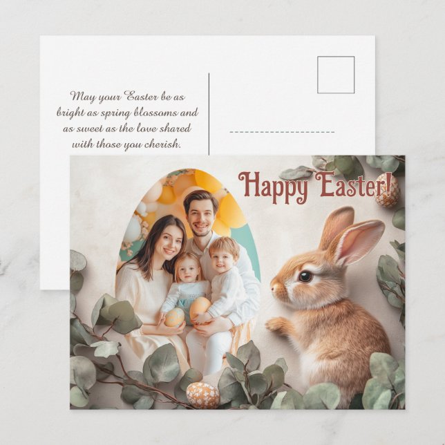 Postal Festiva Delicia 🐇extra personalizable (Anverso / Reverso)