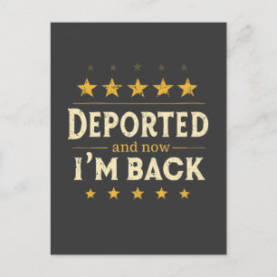 Postal Festiva Deportado y ahora estoy de vuelta en inmigración m