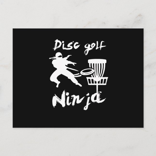 Postal Festiva Deportes del Club de Golf Ninja Golfer Frisbee (Anverso)