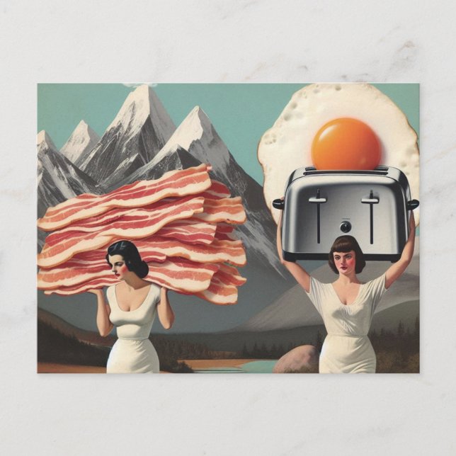Postal Festiva Desayuno Surrealista (Anverso)