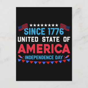 Postal Festiva Desde 1776 estado unido de américa día de la indep