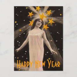 Postal Festiva Deseos de Año Nuevo llenos de estrellas