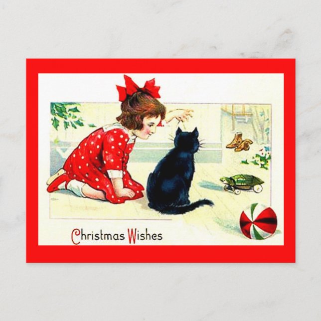 Postal Festiva Deseos de los navidades (Anverso)