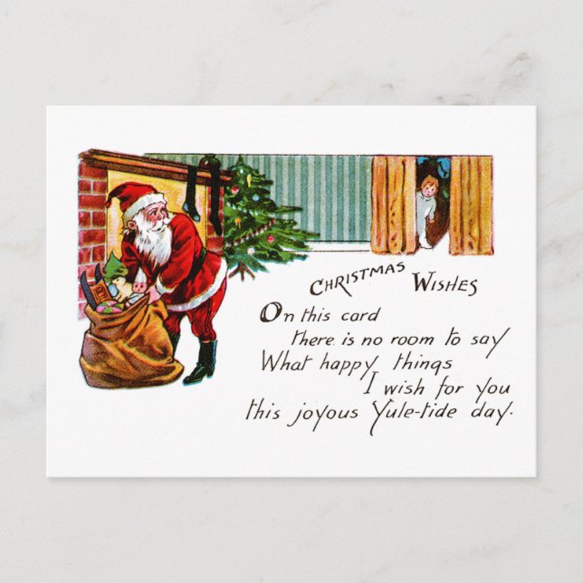Postal Festiva Deseos de los navidades (Anverso)