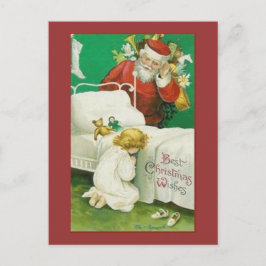 Postal Festiva Deseos de Santa Navidades