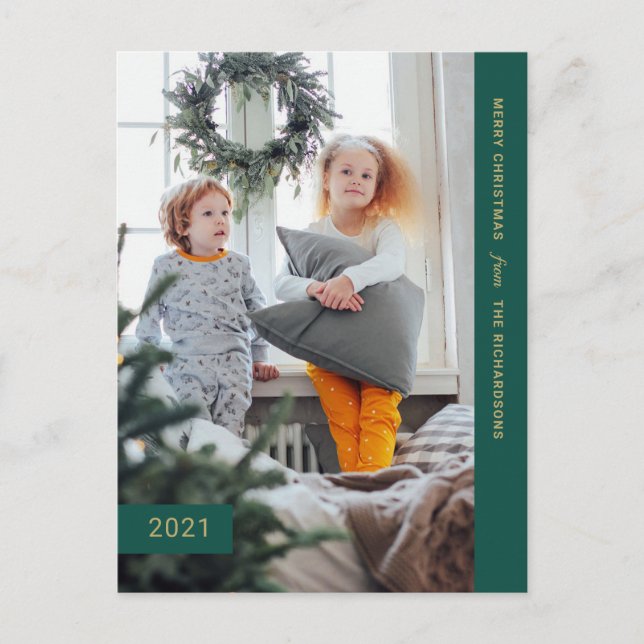 Postal Festiva Deseos festivos | Fotografía moderna (Anverso)